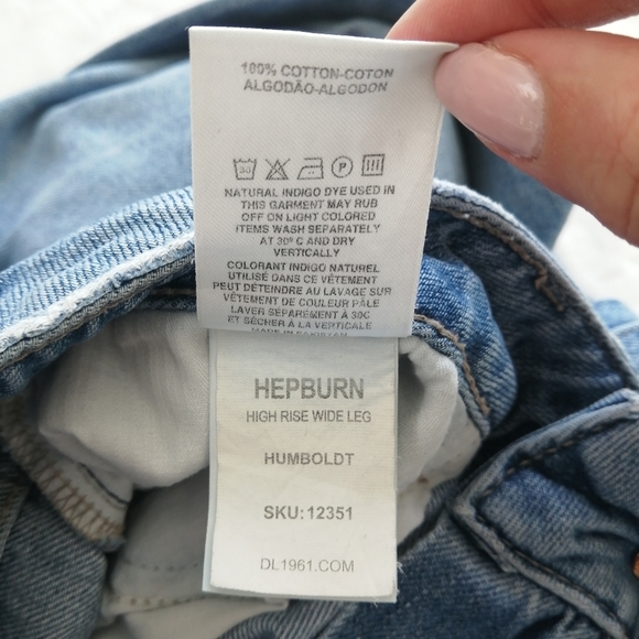 DL1961 Hepburn High Rise Wide Leg Cropped Jeans in Humboldt 27 - Picture 12 of 16